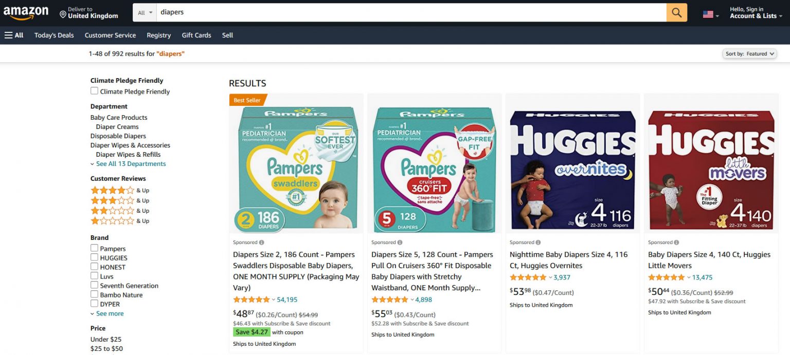 The Cheapest Places to Buy Diapers Online Thrifty Two